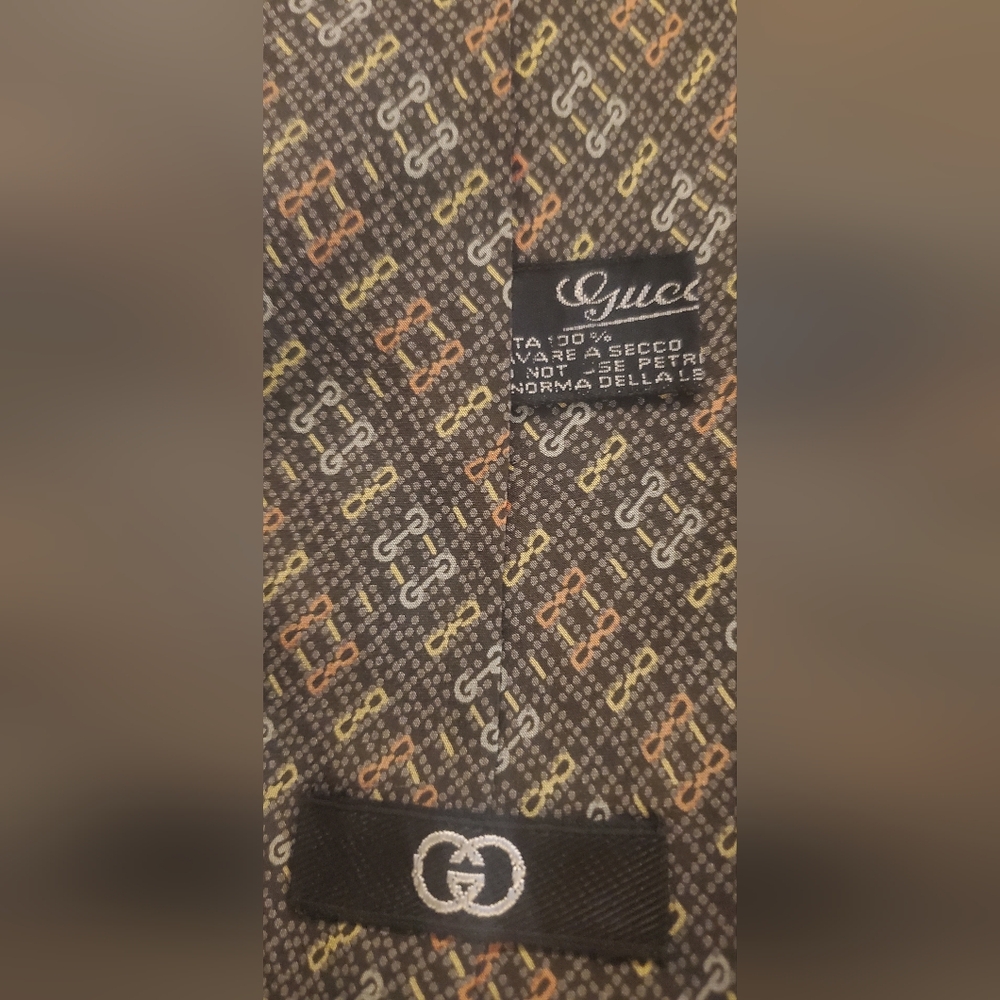 Vintage GUCCI mens neckwear tie - Picture 2 of 4
